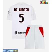 AC Milan Koni De Winter #5 Auswärts Trikotsatz Kinder 2026-27 Kurzarm (+ Kurze Hosen)